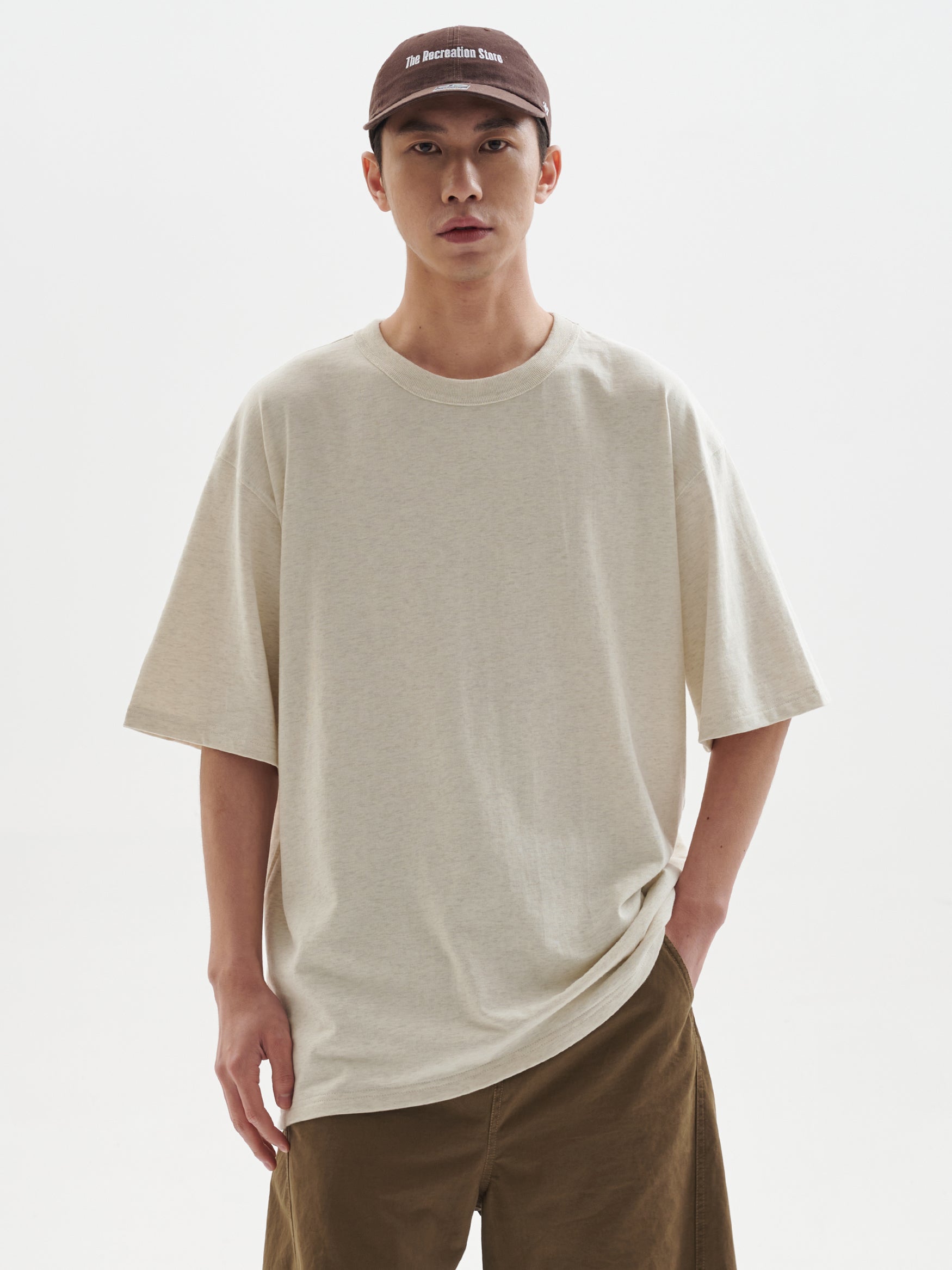BUTTBILL custom-woven flower yarn fabric washed Japanese Tee