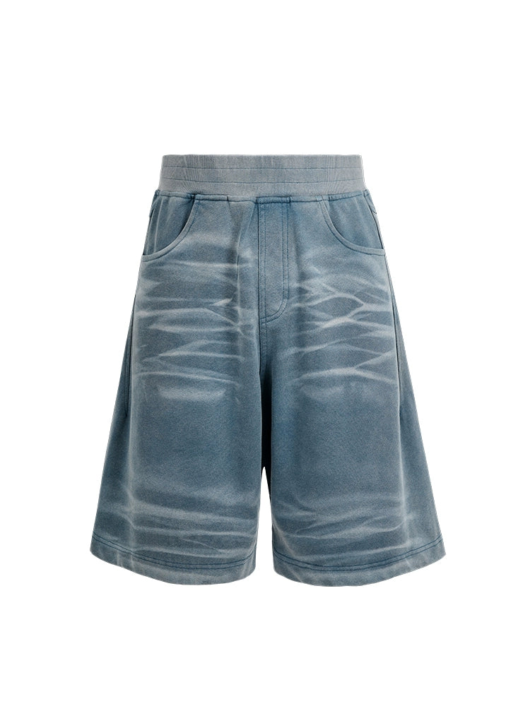 KONOOT scratch spray cat whisker horse willow fried salt washed Shorts