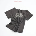 LINY LIBERTY Vintage Loose Slanted Shoulder Tee