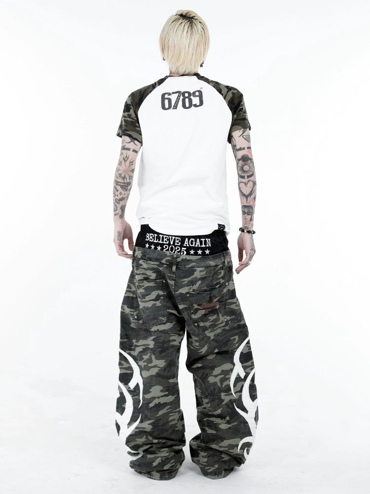 DETW Light Sub-camouflage Splicing Shoulder Tee