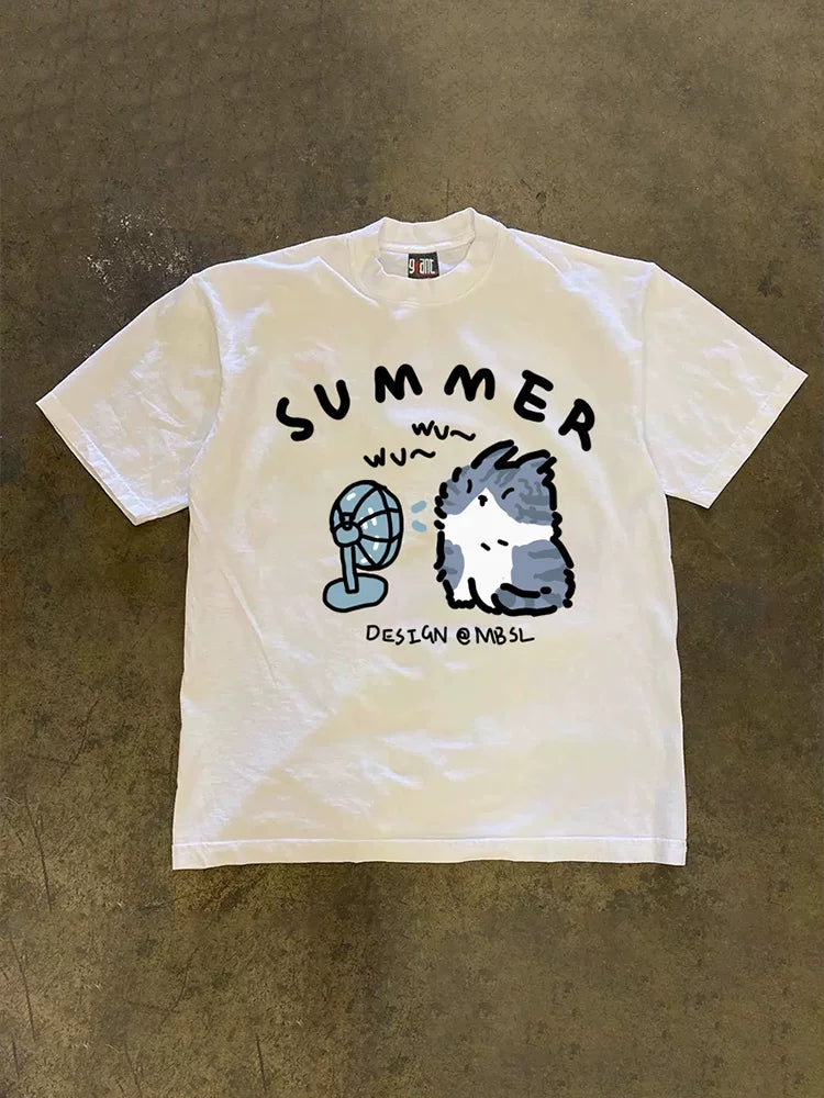 UPUPXIA  Simple and Versatile Casual Tee