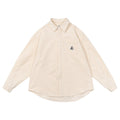 LR MADE Simple Retro Loose Square Neck Embroidered Shirt