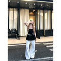 Barb Chill Suspender Top Polka Dot Wide Leg Pants Set