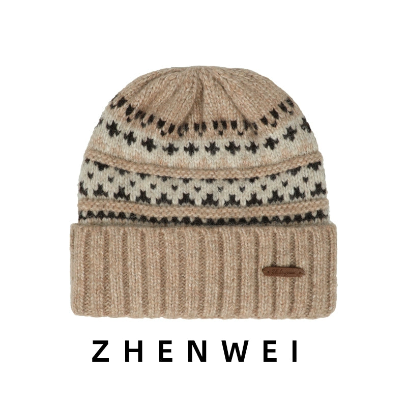 ZHENWEI Big Head Circumference Thick Knitted Hat