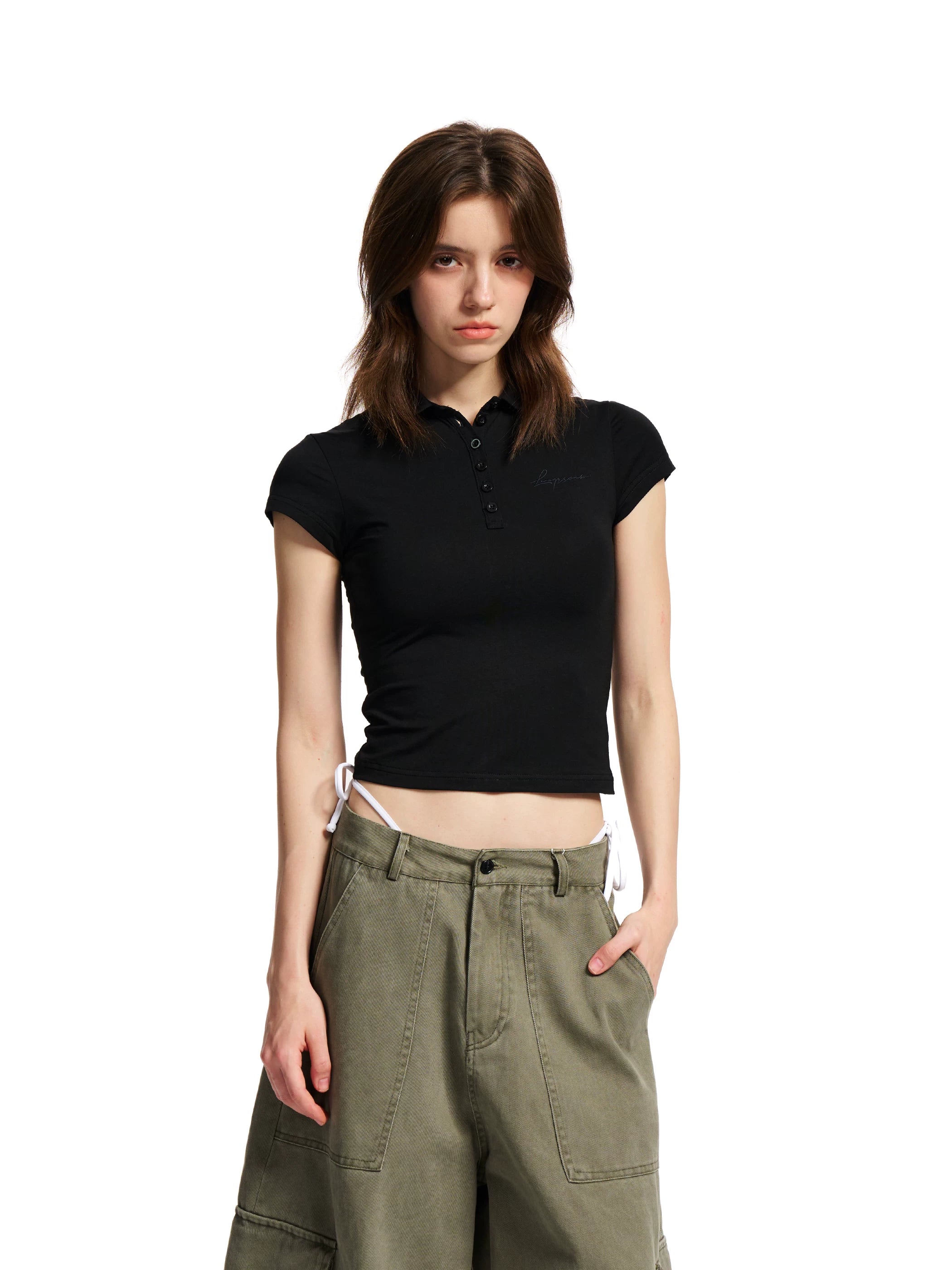 Loopsoon Lapel Versatile Comfortable Slim Tee
