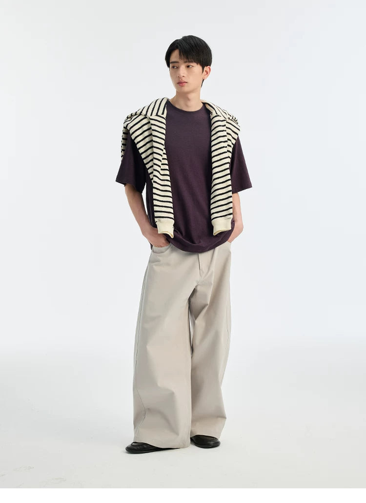 BUTTBILL Vintage Loose Crew Neck Breathable Tee
