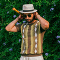 SOARIN Rhombus Casual Loose Striped Thin Tee