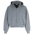 PERDU Vintage Hooded Zipper Profile Foundation Short Sweater