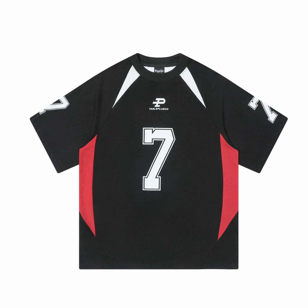 BLACKLISTS Sports Jersey Contrasting Loose Tee