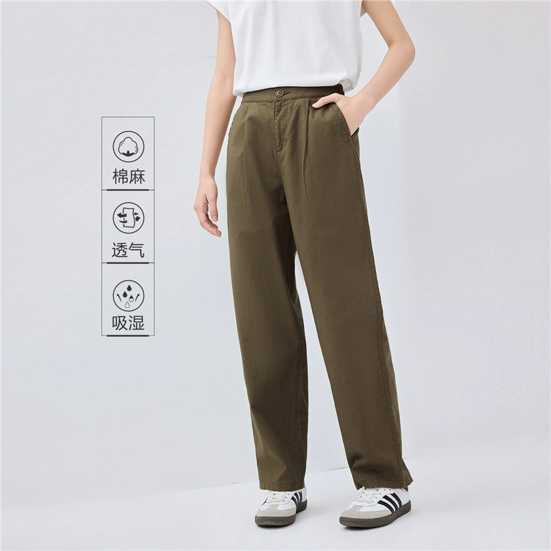 Giordano Pleated Semi-elastic Waist Slacks