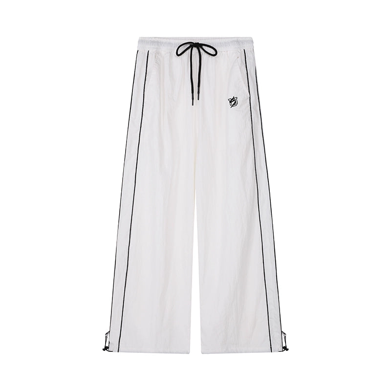 US Casual Wide Leg Parachute Pants Street Hip Hop Sweatpants