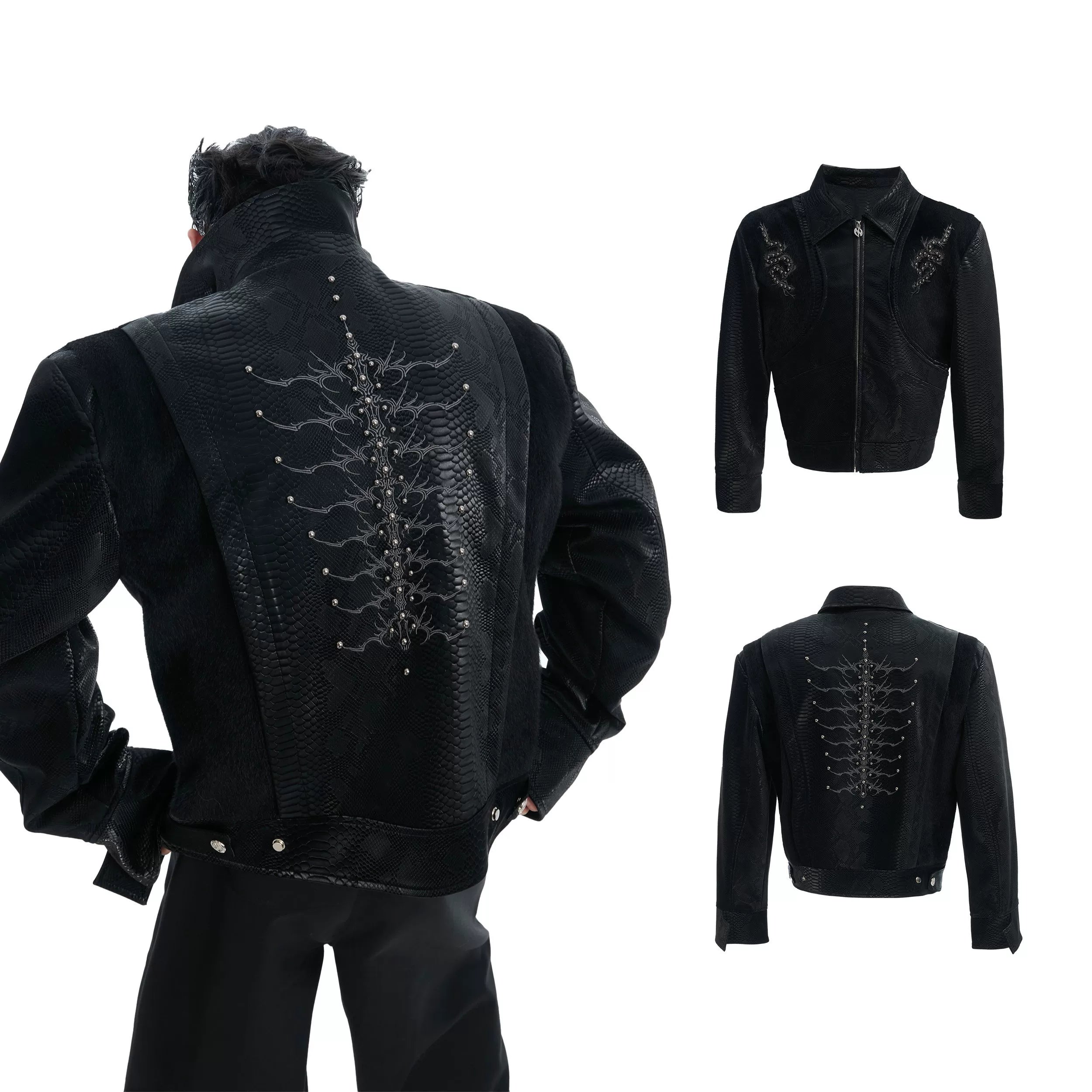 ArguECulturE Embroidered Leather Jacket