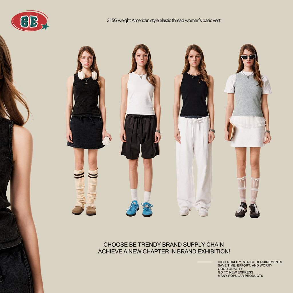 BE Women's Vest Slim Fit Crop Top