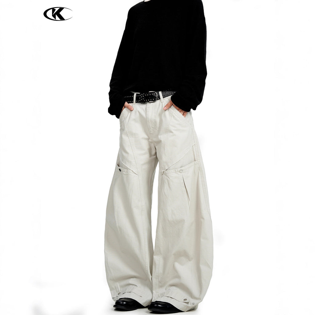11KN Vintage Loose Versatile Wide Leg Straight Casual Pants