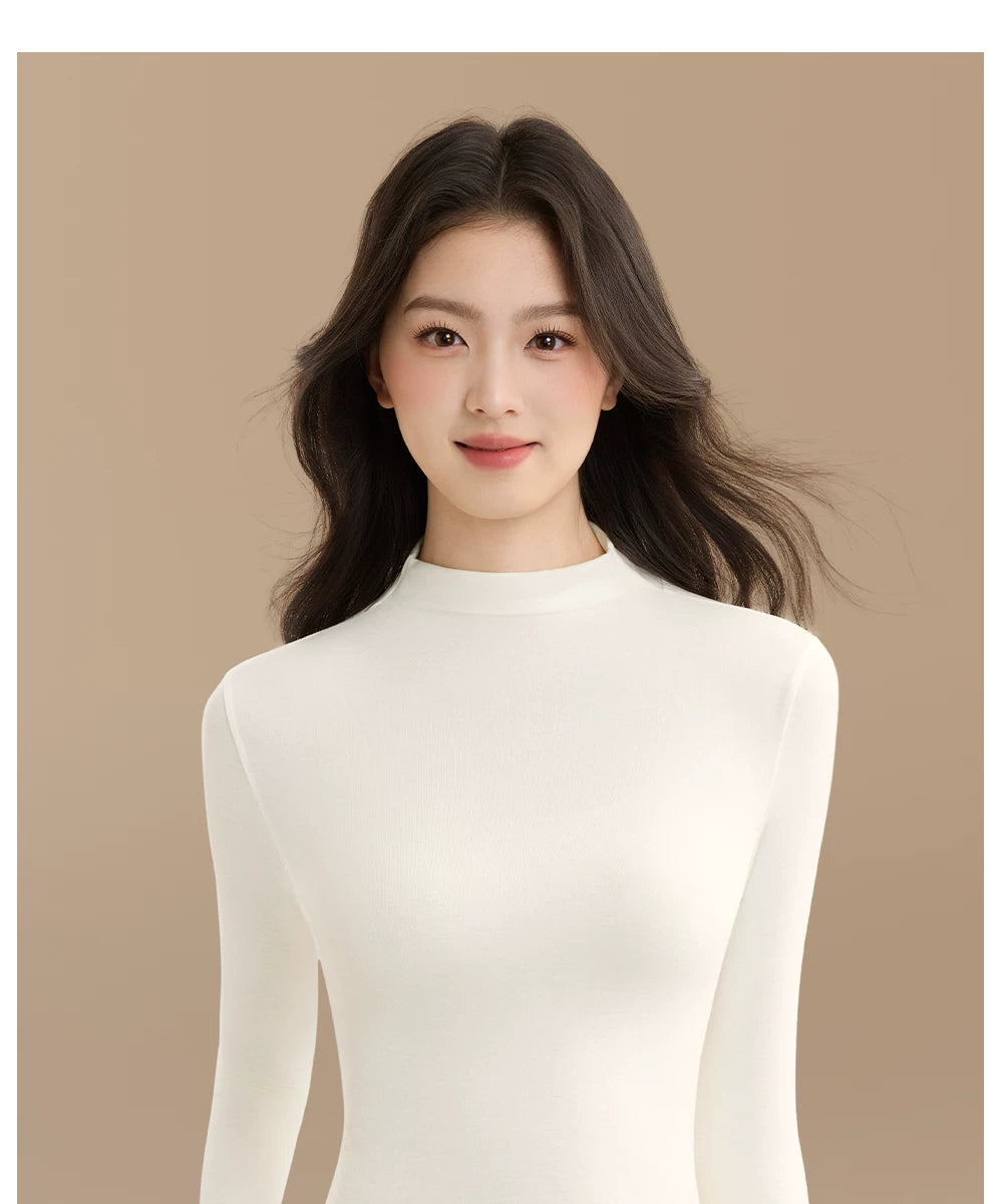 Secret World Semi-turtleneck Slim Fit Warm Inner Long Sleeve
