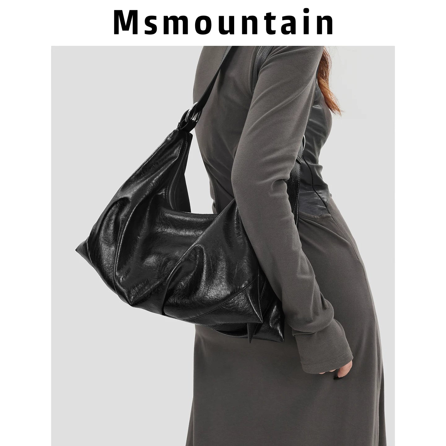 Msmountain Leather Versatile Large Capacity Tote Bag
