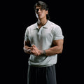 MuscleDog Lapel Loose Casual Sports Tee