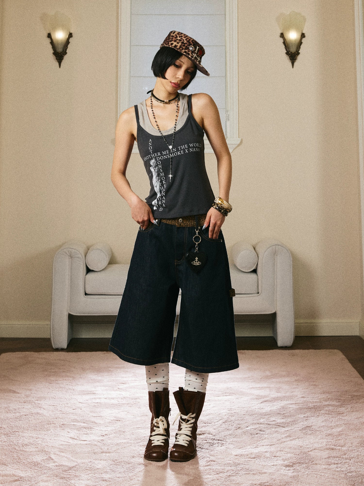 DONSMOKE Slim-fit Fake Two-piece Vest