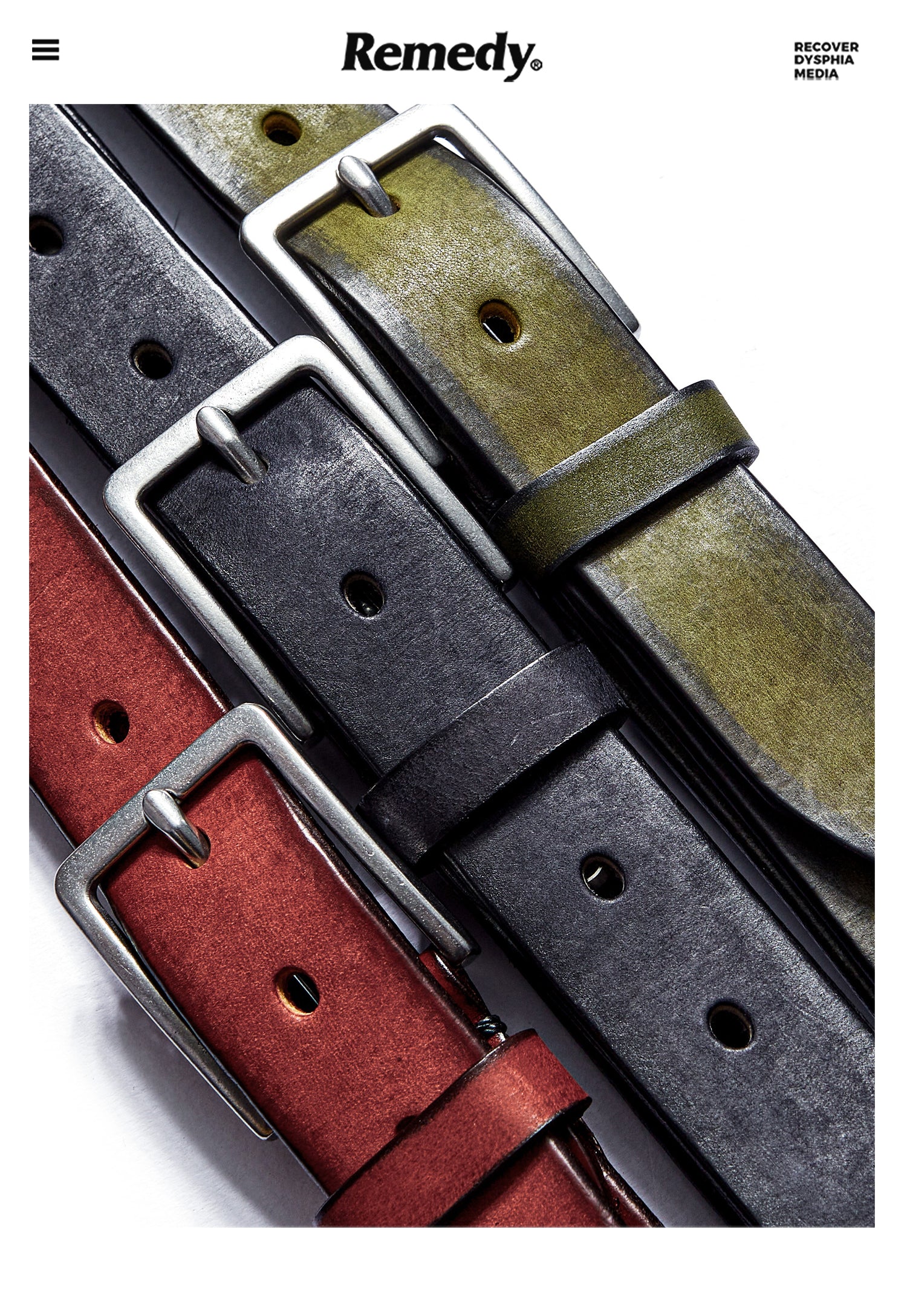Remedy rivets old leather belt