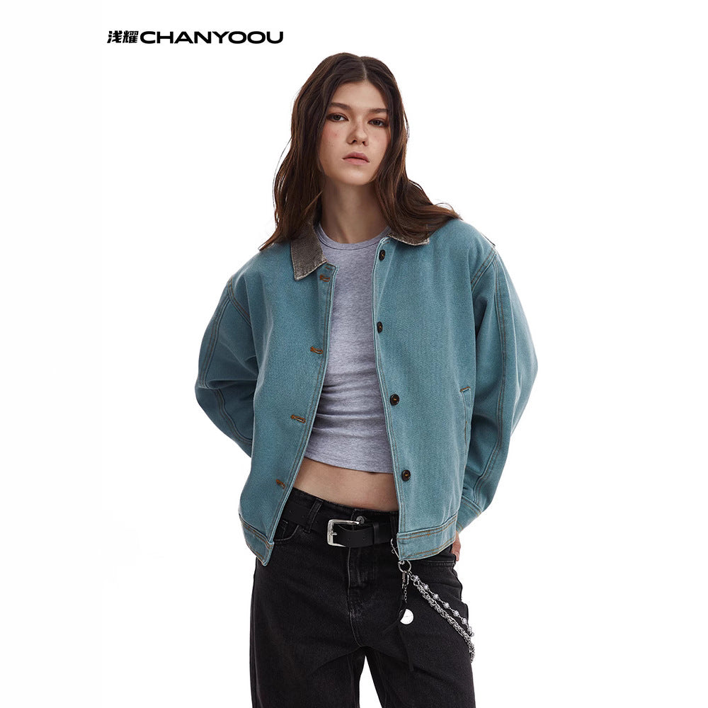CHANYOOU Retro Simple Loose Tooling Jacket