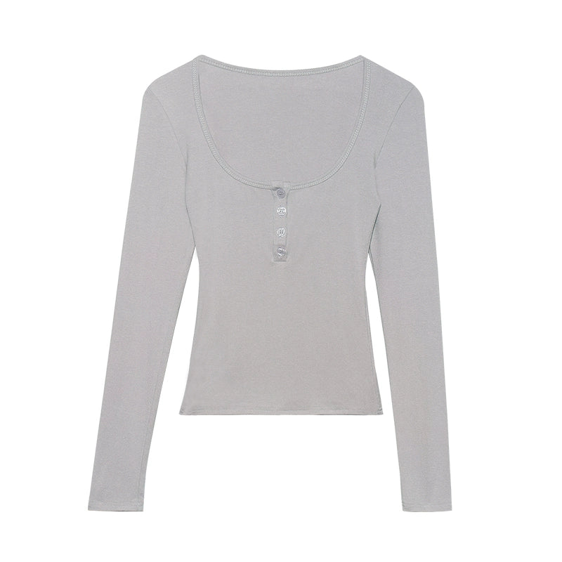 Audwyn Square Neck  Knitted Long Sleeve