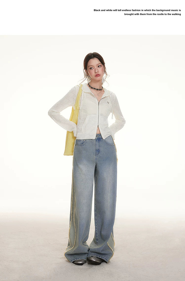 IMONE Vintage Spliced Rough Jeans
