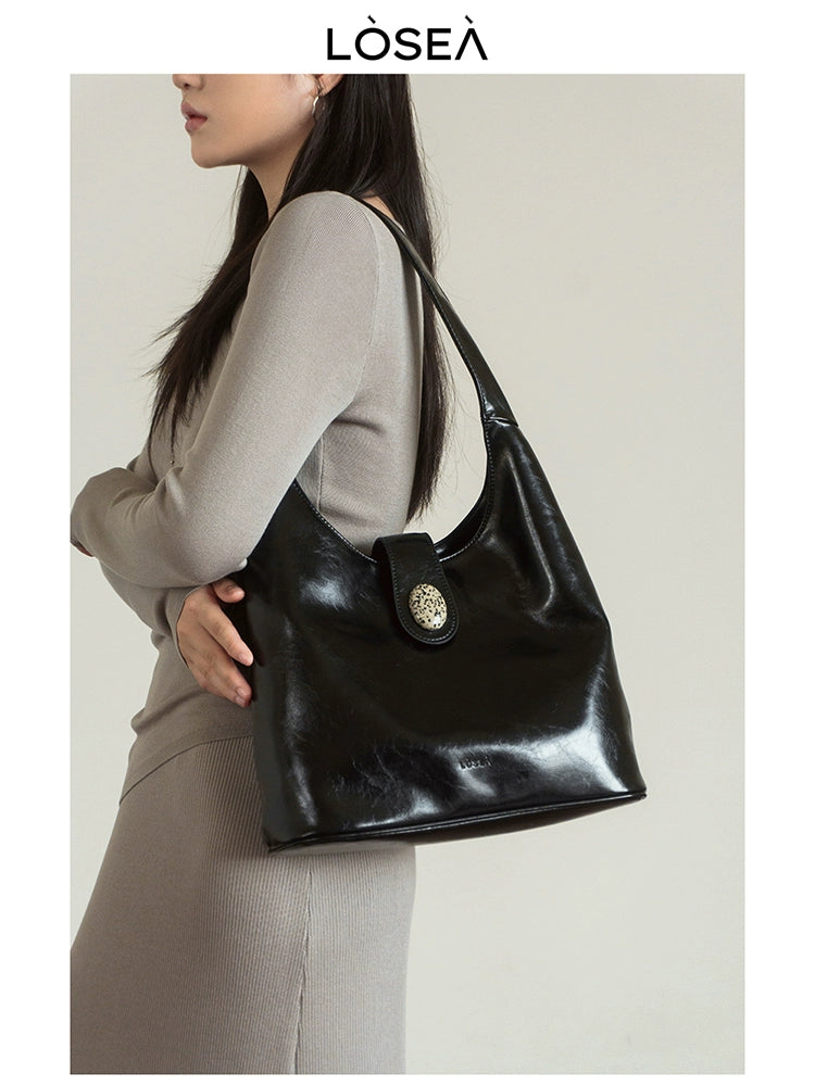 LOSEA Oriental Aesthetic Spotted Stone Tote Bag