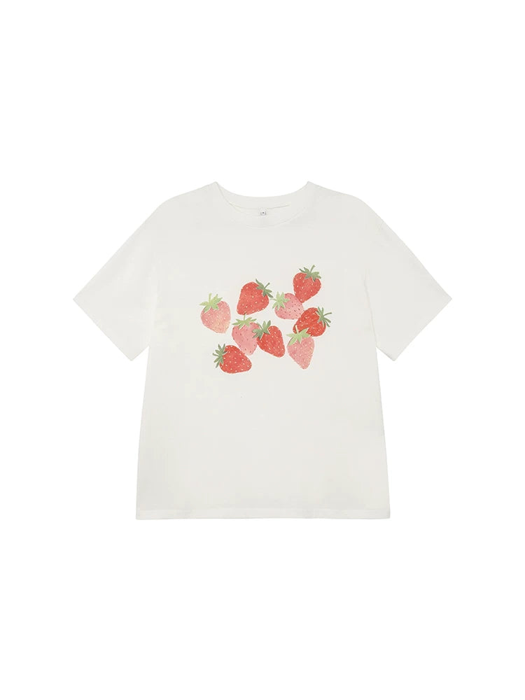 KANO Fresh Strawberry Digital Printing Casual Tee