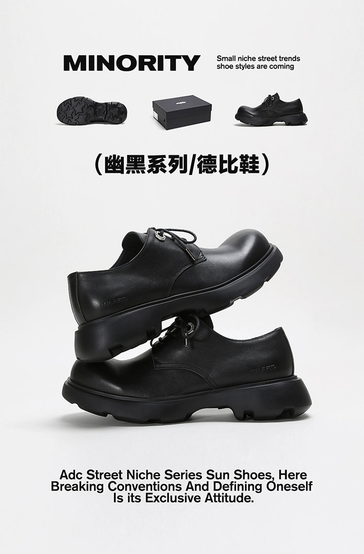 ADC First Layer Cowhide, Casual Fashion, Comfortable, Low-top Derby Shoes
