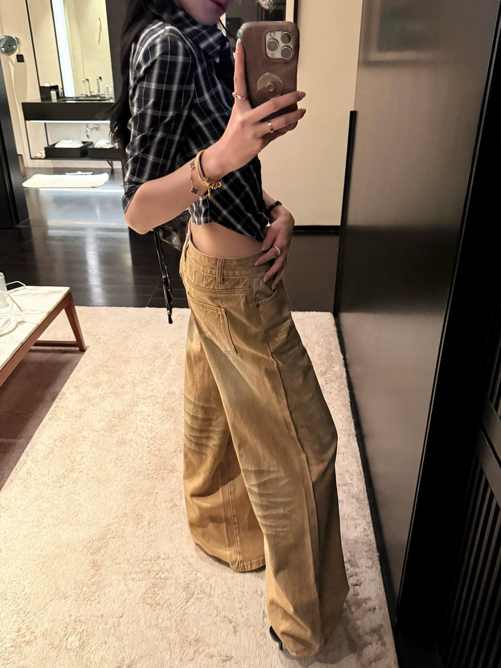 YOUNG KYLIN Straight Wide-leg Casual Jeans
