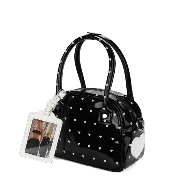JANDRESS Love Polka Dot Contrasting Color Portable Messenger Small Square Bag