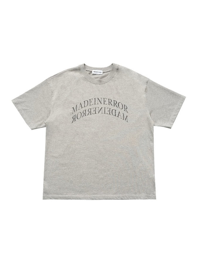 UNF MADEINERROR washed flipped mirror Tee