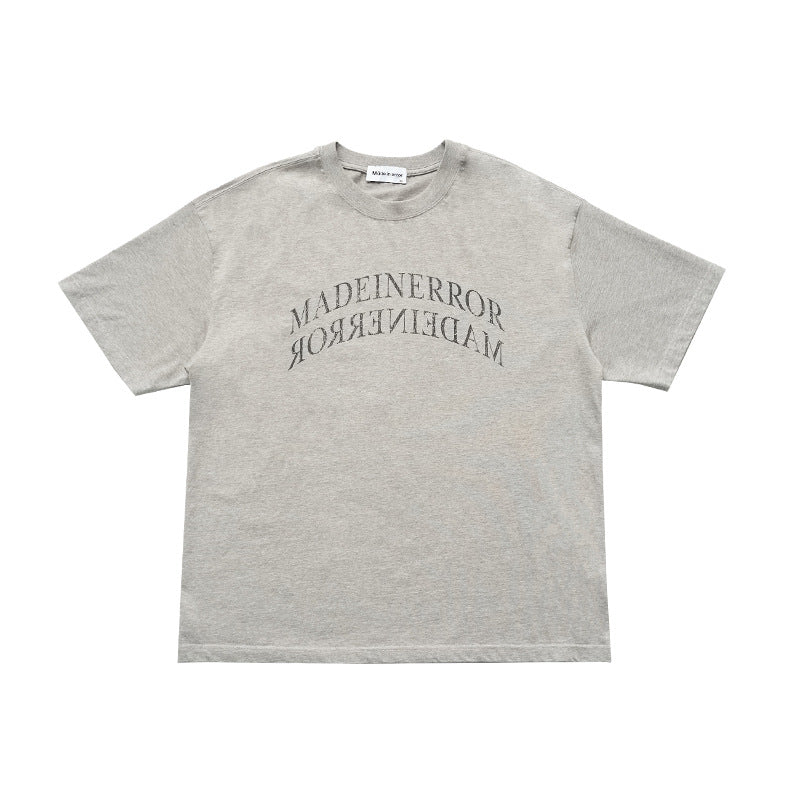 UNF MADEINERROR washed flipped mirror Tee