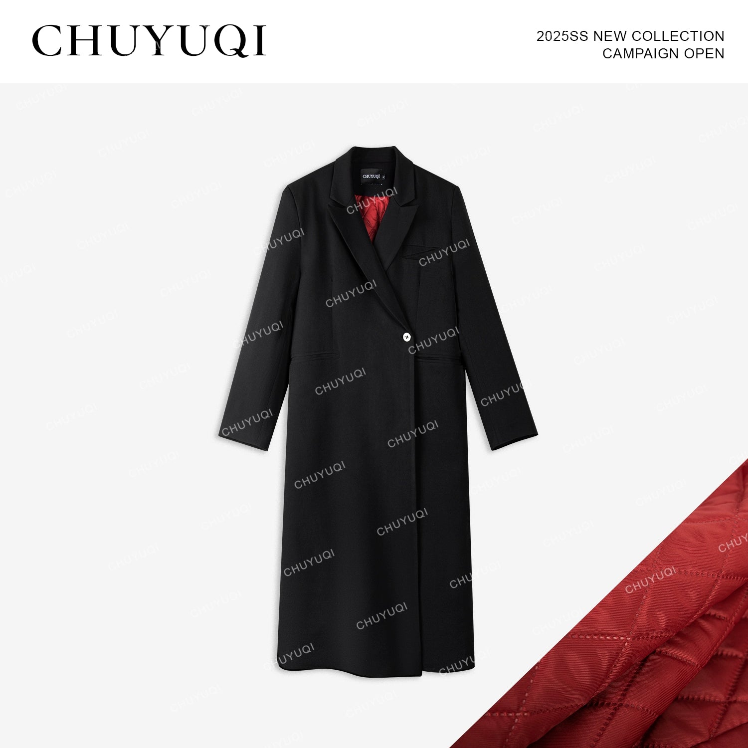 CHUYUQI Premium Aura Red Lined Coat