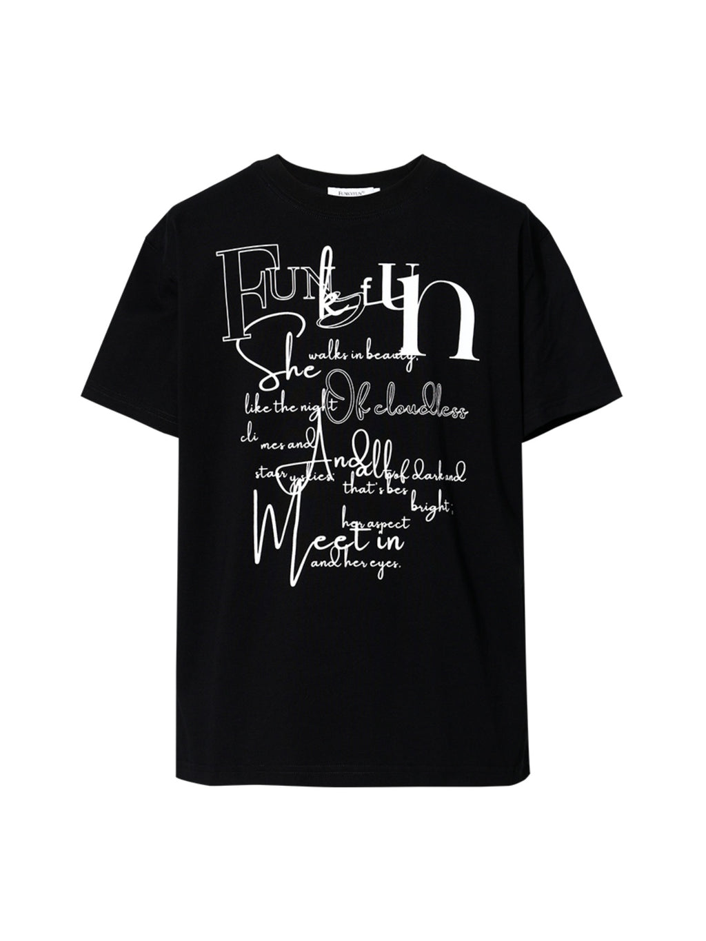 FUNKYFUN FUN Slogan Printed Tee