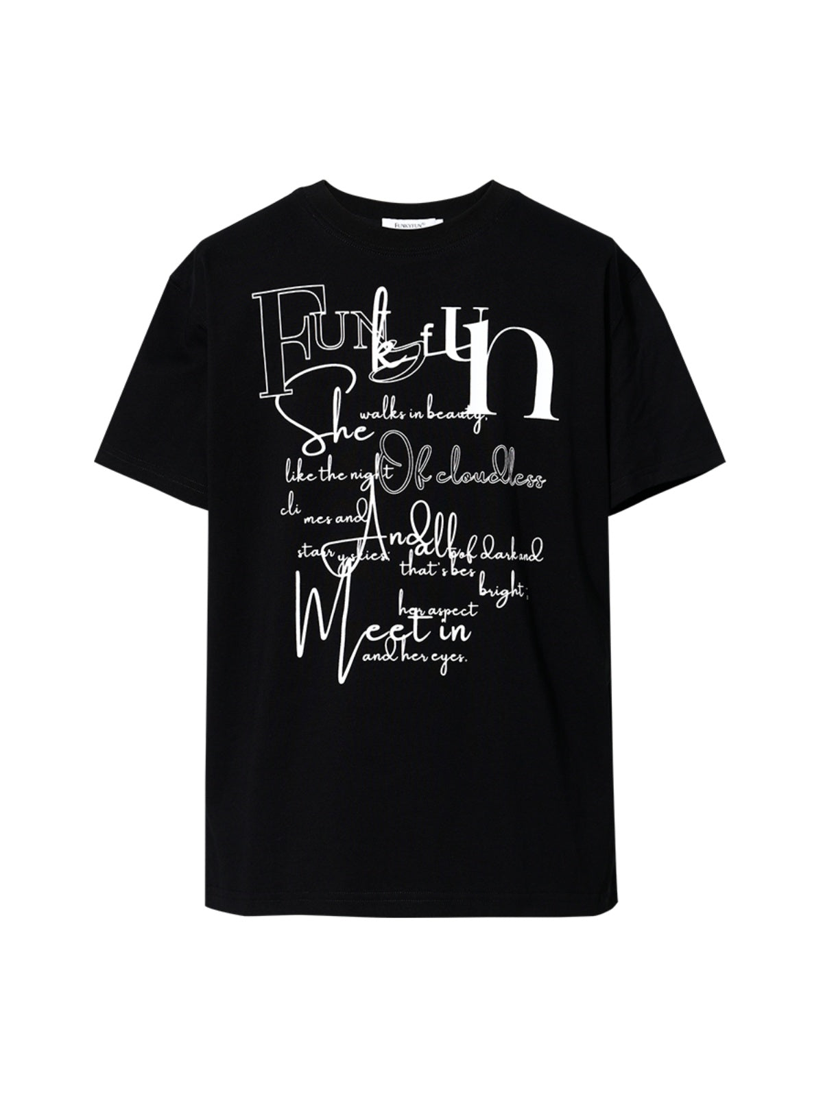 FUNKYFUN FUN Slogan Printed Tee