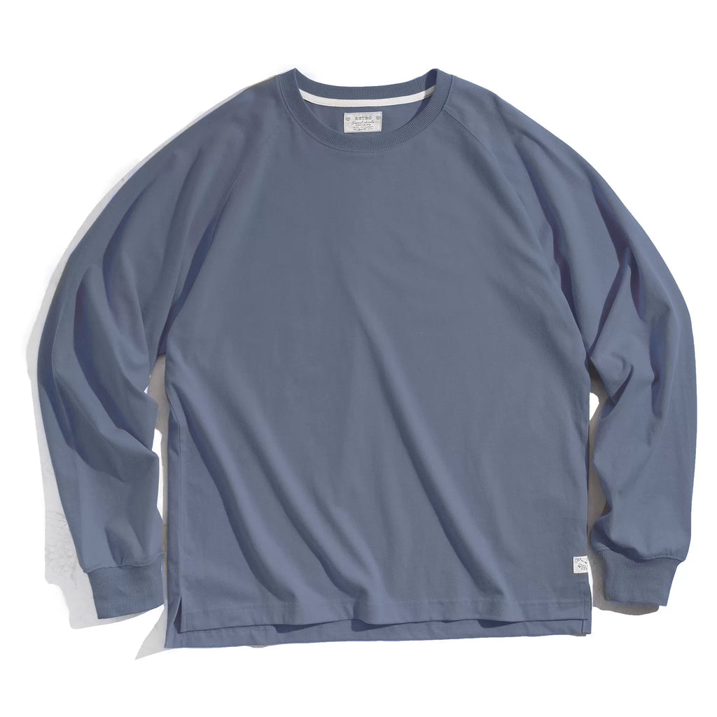 Madden loose cotton crew-neck long-sleeved shirt