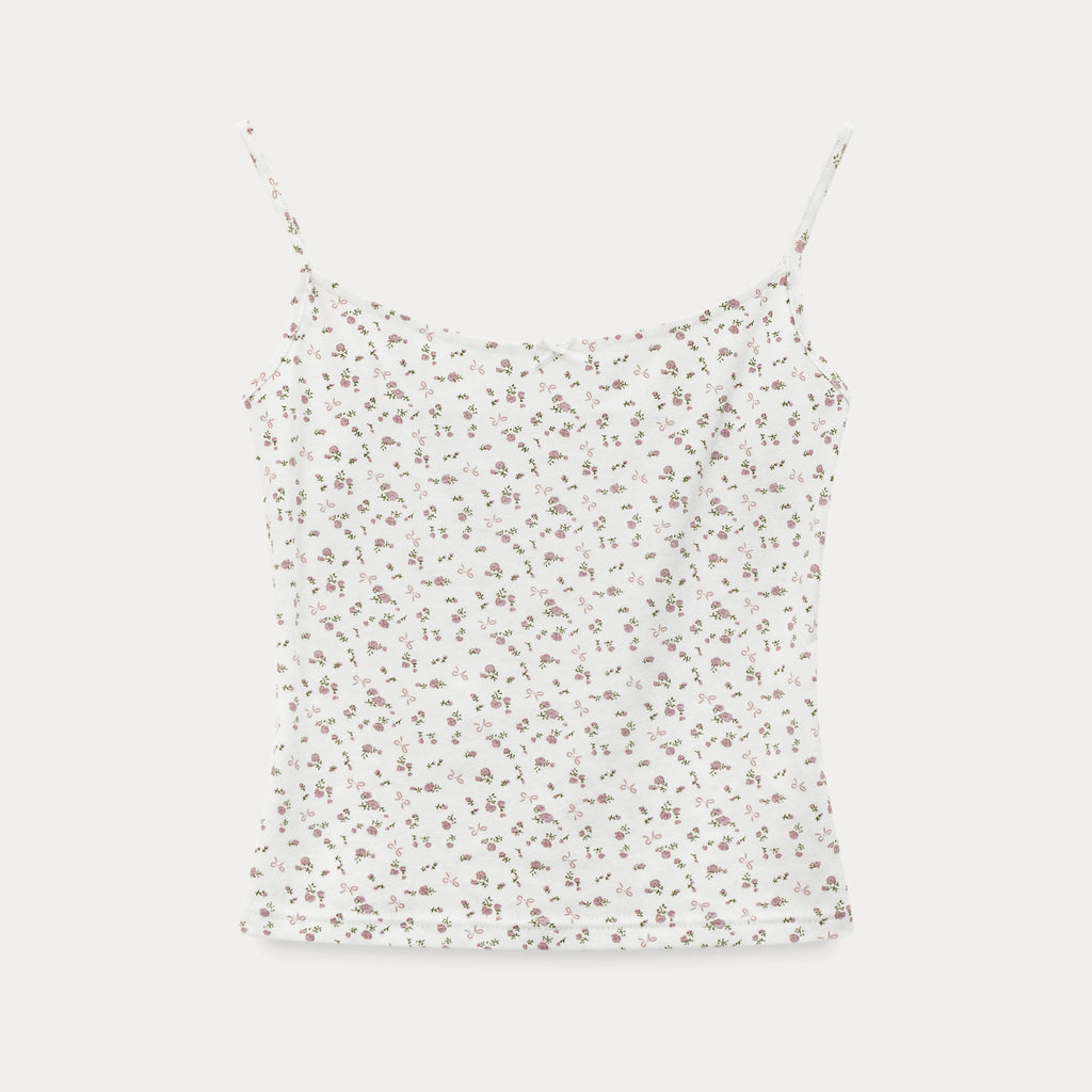 EGGKA Short Floral Cardigan Vest Suspender Set