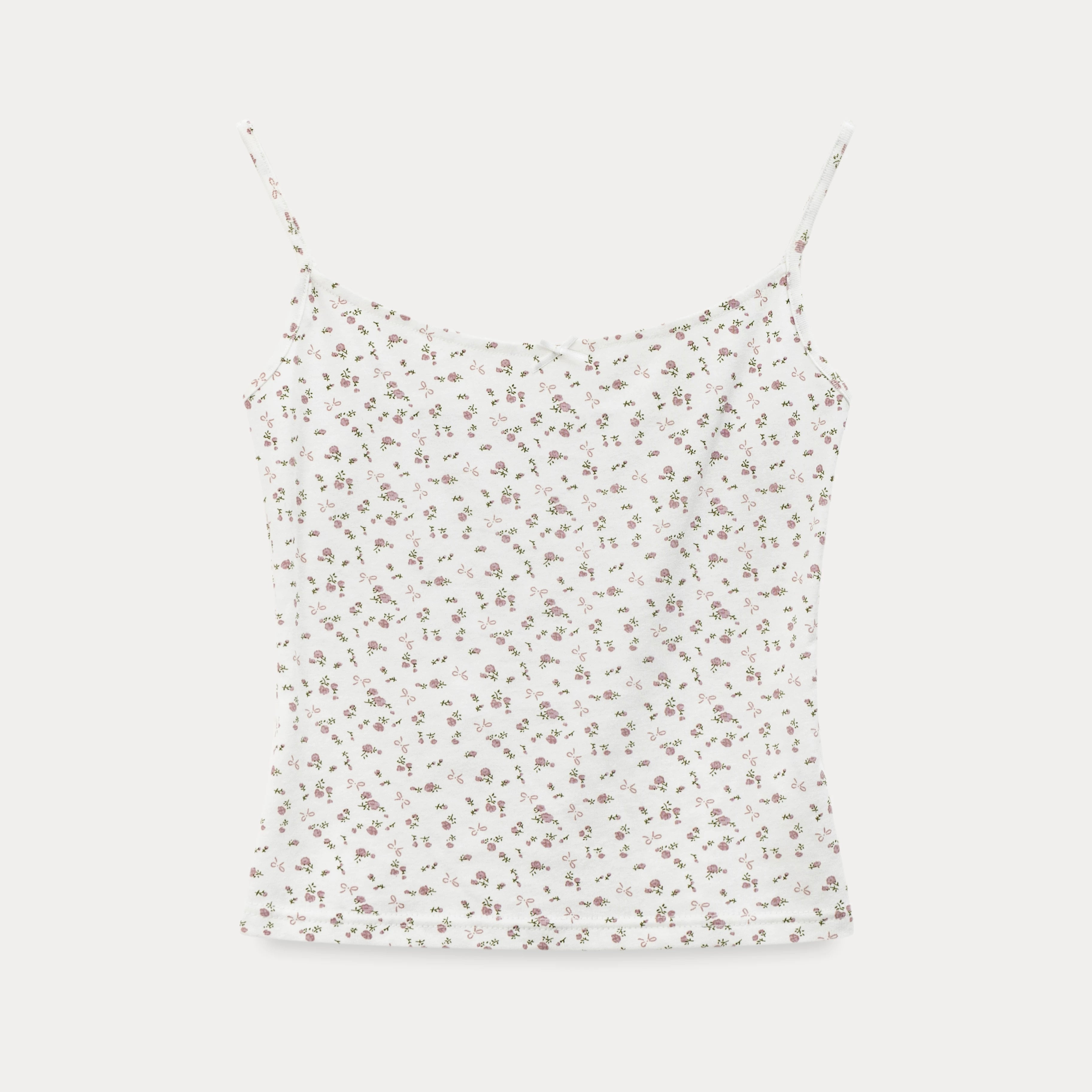EGGKA Short Floral Cardigan Vest Suspender Set