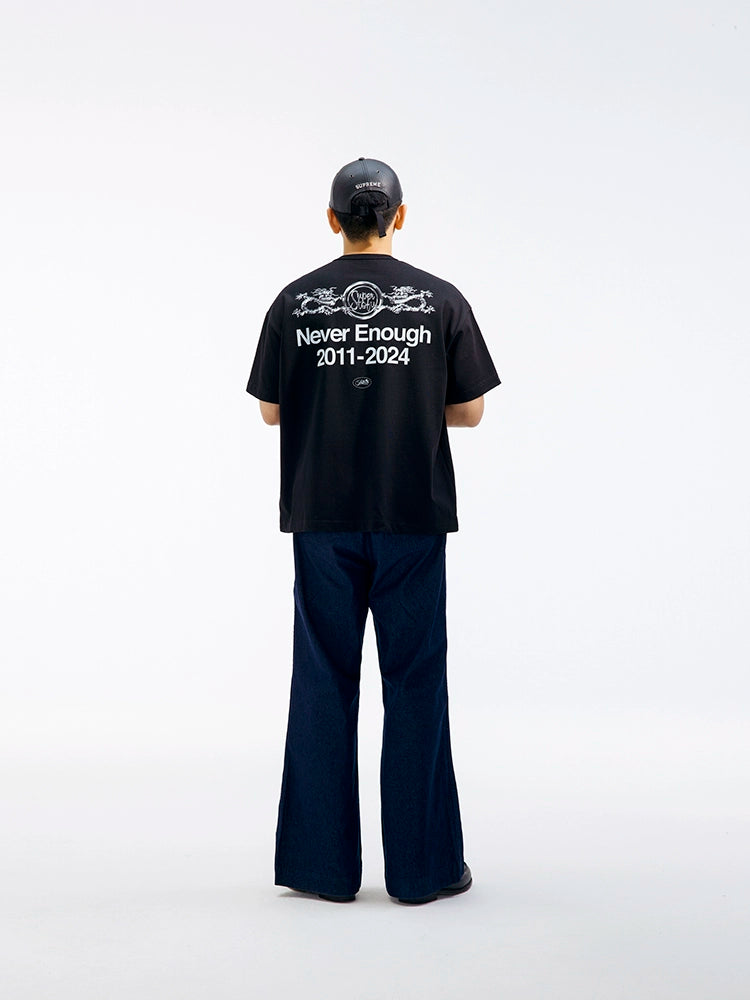 SUPERTOFU Metal Dragon Print Casual Versatile Tee