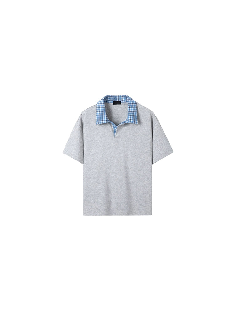 PLUS NO LOGOmiu Color Matching Collar Polo Tee