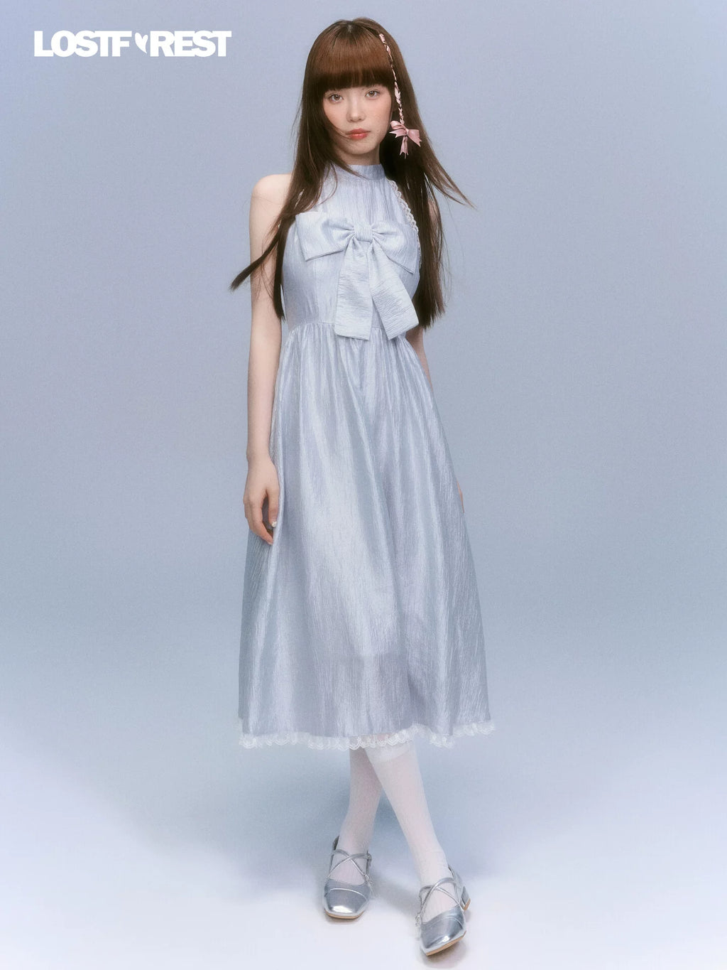 LOST FOREST Lace Skinny Sleeveless Dress