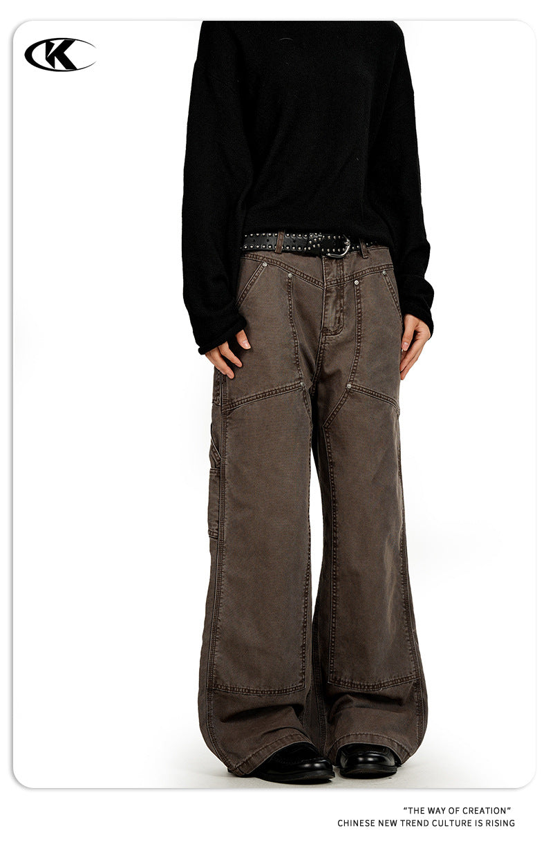 11KN Vintage Loose Versatile Wide Leg Casual Pants