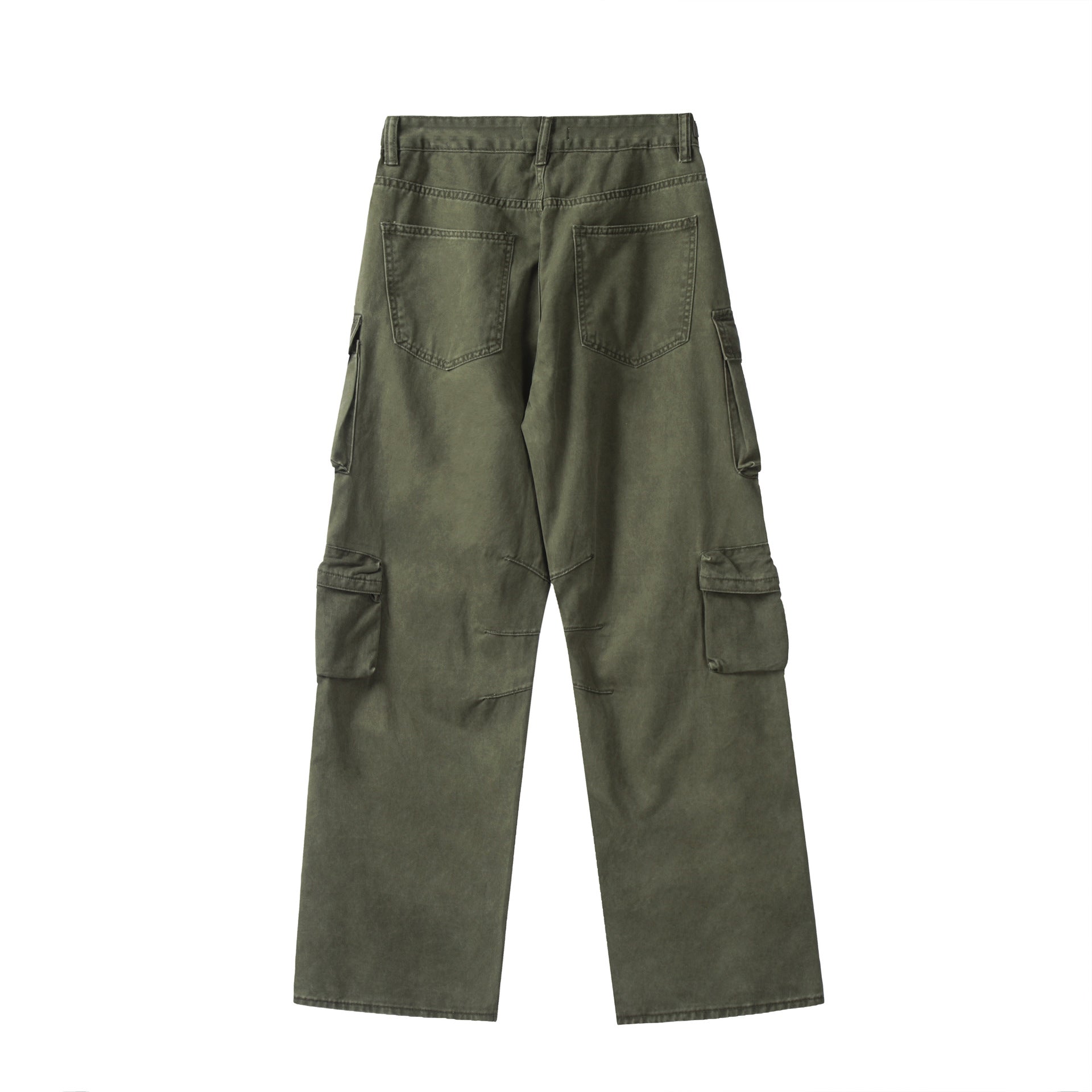 11KN army straight multi-pocket wide-leg pants