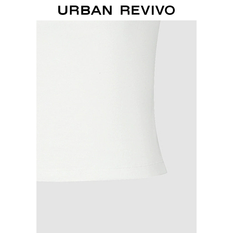 URBAN REVIVO Contrasting Splicing Slim and Thin Sling Vest