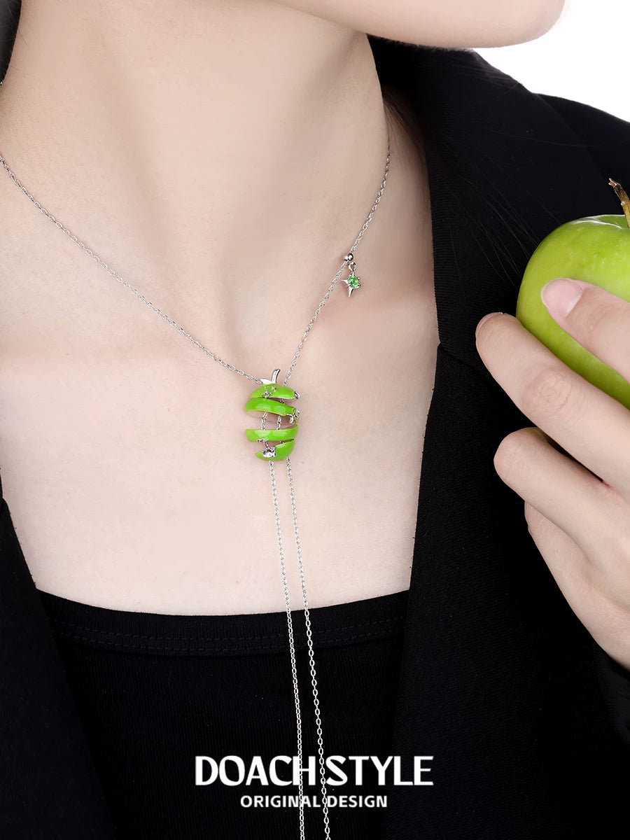 DOACH Apple Sliced Pendant Necklace
