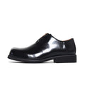 SHENLV STUDIO Glossy Casual Business Round Head Small Leather Shoes