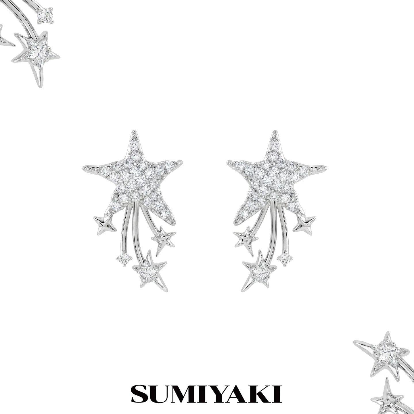 SUMIYAKI Premium Sense Flash Full Diamond Earrings