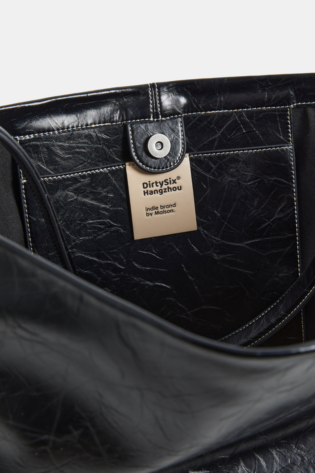 DirtySix Cow Leather Jill big pocket cowhide soft leather tote bag