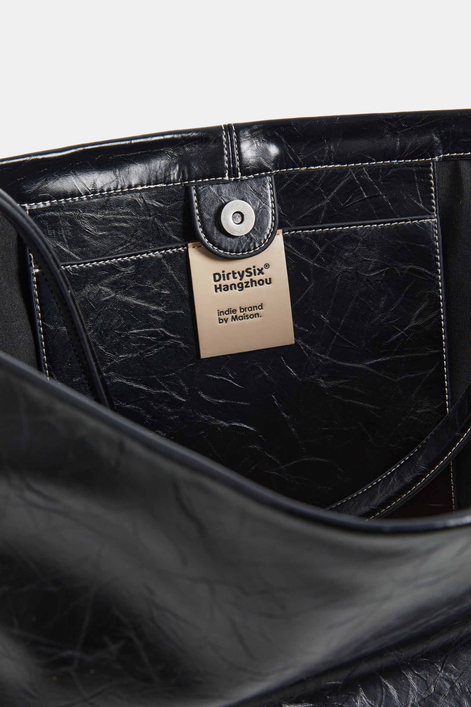 DirtySix Cow Leather Jill big pocket cowhide soft leather tote bag